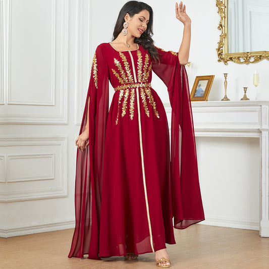 DESFASH | Arab Women's Robe Super Long Sleeve Muslim Dress