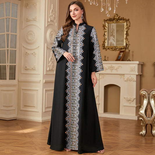 DESFASH | Middle East Dubai Arab Embroidery Stitching Dress